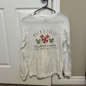 Long sleeve Mickey Christmas candies shirt